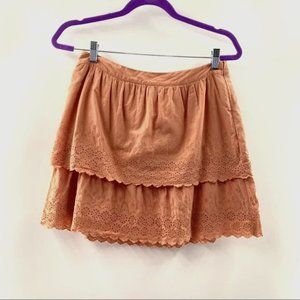 J. Crew Eyelet Trim Layered Skirt